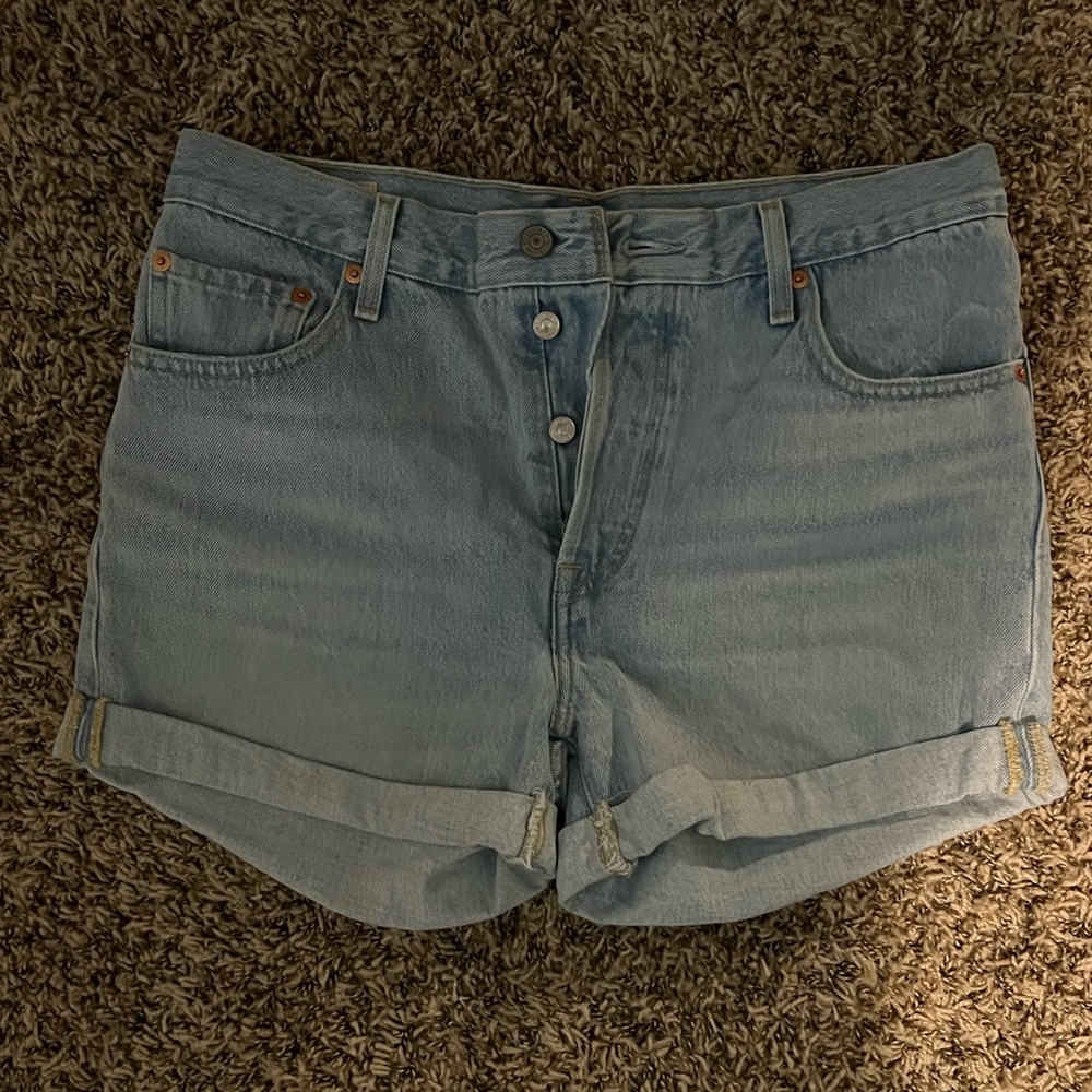 Levi's 501 Light Denim Shorts with Rolled Cuffs